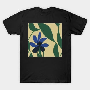 Beautiful Stylized Blue Flowers, for all those who love nature #201 T-Shirt